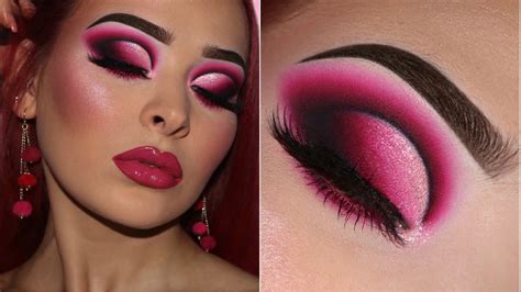 Pink Glam Smokey Eye W Pink Glossy Lips Makeup Tutorial