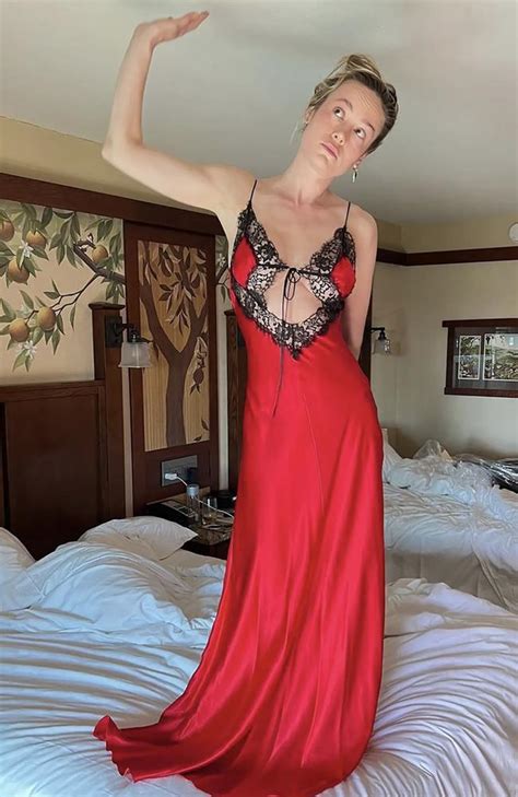 Brie Larson Smoulders In Lacy Lingerie Inspired Cutout Gown Gold Coast Bulletin