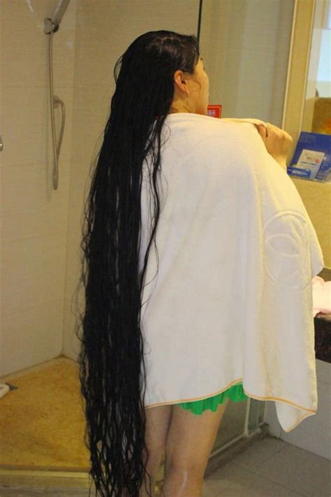 Also, you must only wash it once or twice a week to preserve the vibrancy of your hair color. 1.5 meters long hair beauty wash hair with bikini ...