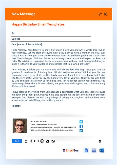 Happy Birthday Email Templates 5 Samples You Should Try