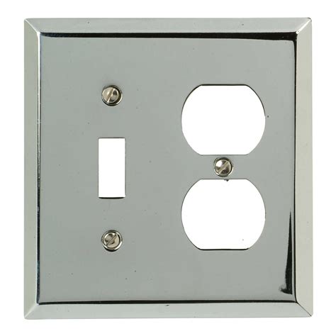 Amerelle Century Polished Chrome 2 Gang Stamped Steel Toggle Wall Plate