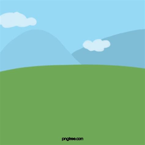Green Meadow Blue Sky White Clouds Background Green Grassland Blue