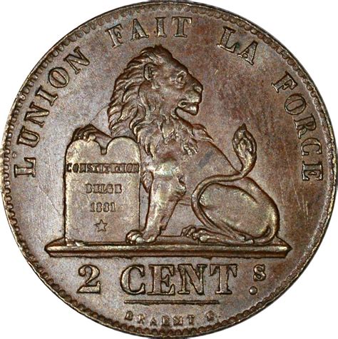 2 Centimes Léopold Ier Belgique Numista