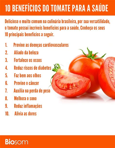 os beneficios do tomate Nutrição