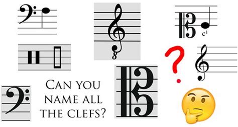 In the past there have been many different clefs used, but we will focus on the main clefs in use today. Can you name all these musical clefs? - Classic FM