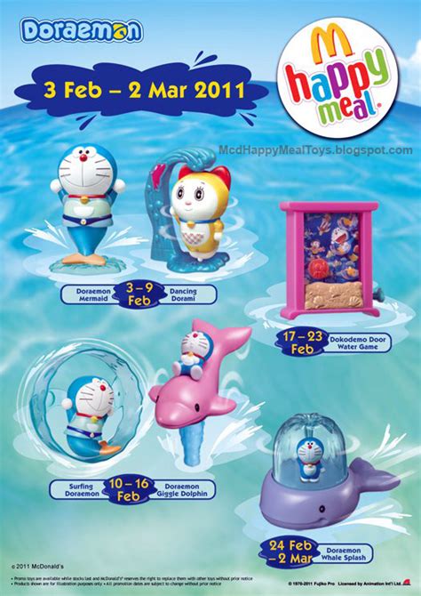 Your kids can now take the adventure home! McD Happy Meal "Doraemon" toys - Happy Meal Toys