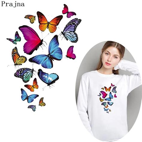 Prajna Beautiful Animal Transfers Cartoon Butterfly Patch Iron On