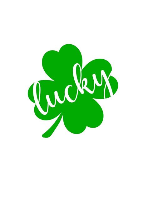 St Patricks Day Svg Lucky Shamrock Svg Lucky Svg Digital Etsy
