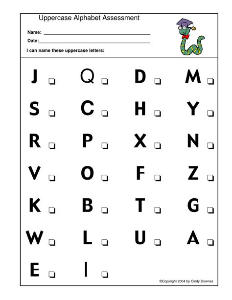 Alphabet Upper Case Letter Recognition Worksheet