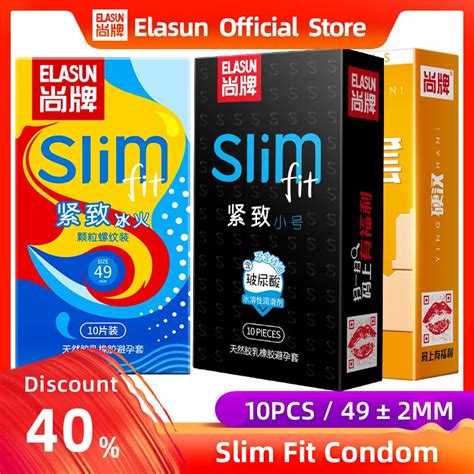 Elasun Slim Fit Condom Small Size 49mm Condoms For Men Penis Sleeve Sex Adult Products