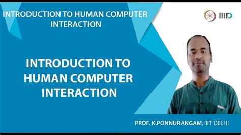 Introduction To Human Computer Interaction Youtube