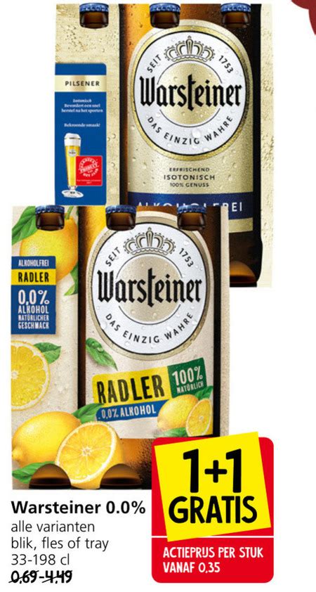 Warsteiner Alcoholvrij Bier Folder Aanbieding Bij Jan Linders Details