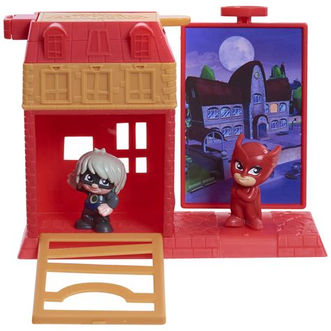 Buy Pj Masks Nighttime Micros Trap And Escape Playset Owlette Vs Luna