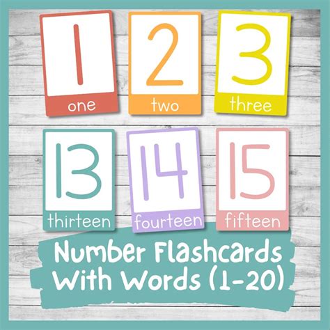 Simple Numbers 1 20 Flashcards Super Simple 20 Free N