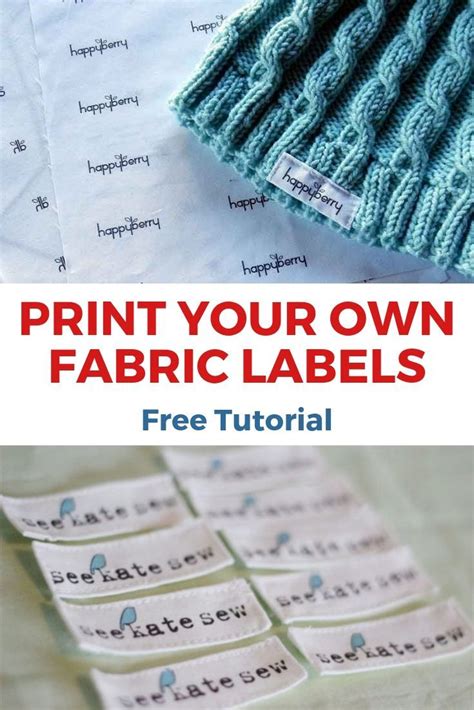 How To Print Your Own Fabric Labels At Home In 2020 Fabric Labels