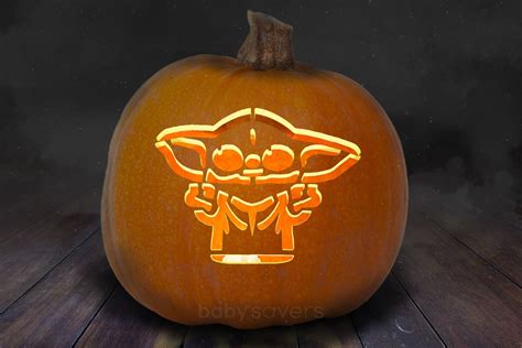 13 Free Baby Yoda Pumpkin Stencils For The Best Star Wars