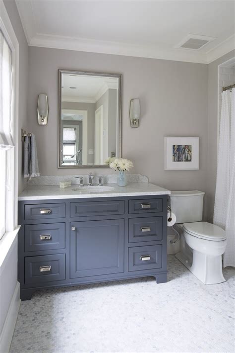 Blue Gray Painted Bathroom Vanity Layjao In 2020 Painting Bathroom