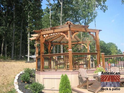 Metal roof, cedar solid wood or shingles roof with skydome. Baltimore, MD - Open Gazebo Pergola. Cedar cabana ...