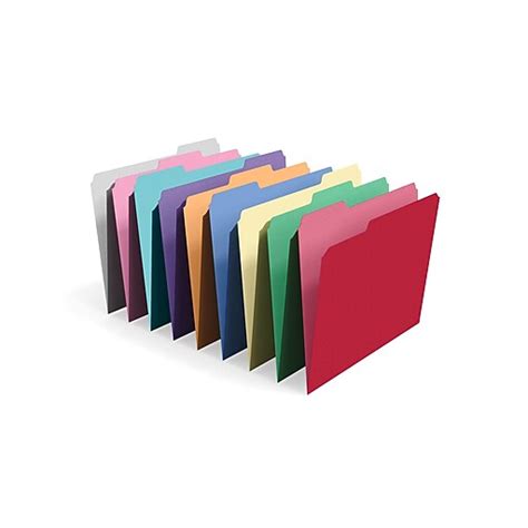 Tru Red™ File Folders 13 Cut Letter Size Assorted Colors 100box