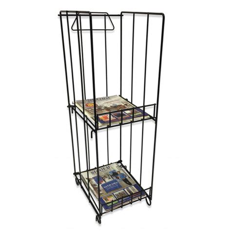 Two Shelf Freestanding Wire Magazine Rack Vulcan Industries