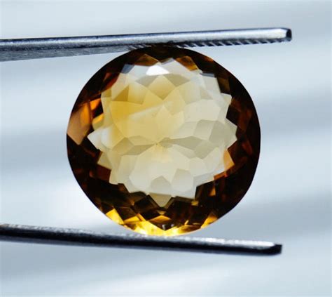 Round Citrine Faceted Gemstone 17x17x75mm 1305 Cts Etsy