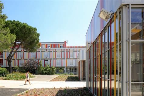 Nbj Architectes Surrounds Honoré De Balzac High School With Colored