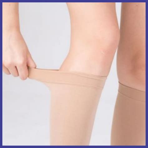 Microfiber Medtex Calf Compression Support For Varicose Veins Beige At