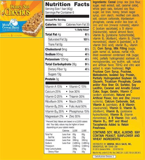 Nutrition Label For Honey Nut Cheerios Labels Design Ideas My Xxx Hot