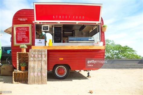 Red Food Truck High Res Stock Photo Getty Images