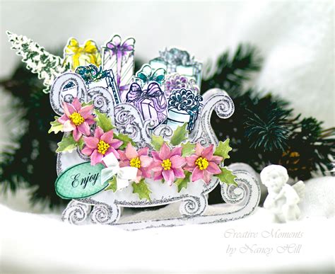 Creative Moments By Nancy Hill Christmas Sled Card