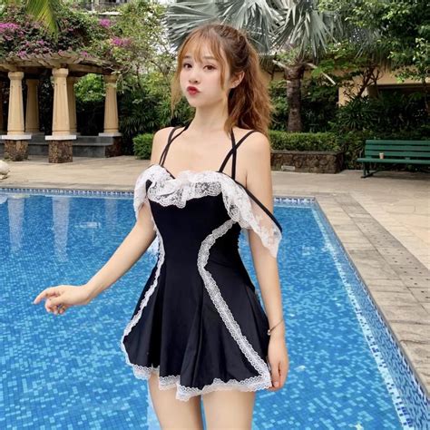 Lace One Piece Swimsuit Cosplay Outfits Bikini Dress Swimsuit Dress