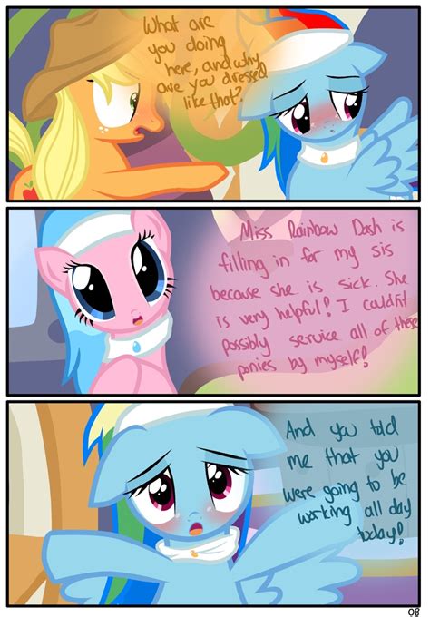 Safe Artist Pyruvate Aloe Applejack Rainbow Dash Earth Pony Pegasus Pony Comic