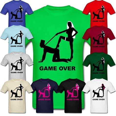 Game Over Shirts Funny Bachelor Party T Shirt Cool Marriage Wedding