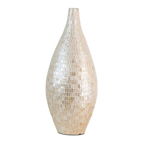 Capiz And Paper Mache Vase