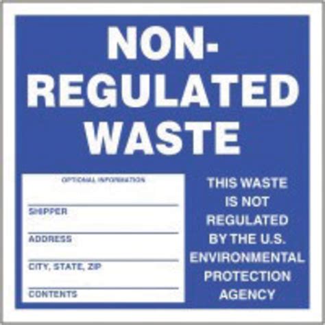 Accuform Signs 6 X 6 AdhesivePoly Sheet Hazardous Waste Label