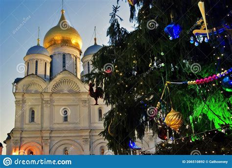 Archangels Church Of Moscow Kremlin Color Photo Stock Photo Image Of
