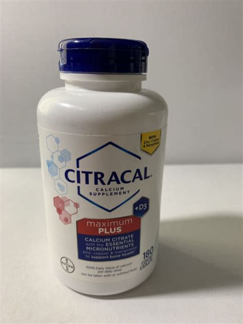 Citracal Maximum Plus Calcium Citrate D3 630mg Coated Caplets 180