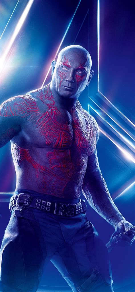 1242x2688 Drax The Destroyer In Avengers Infinity War 8k Poster Iphone