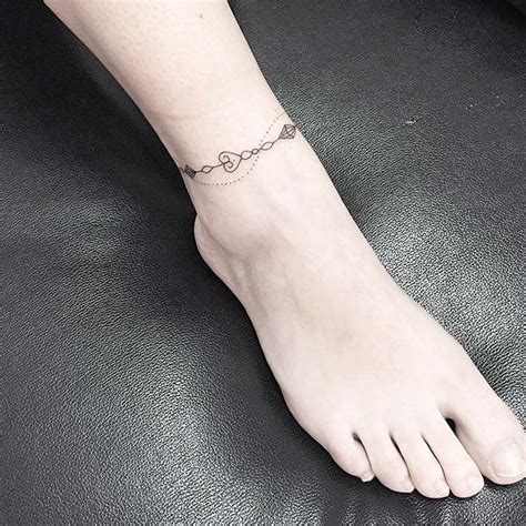 45 Ankle Bracelet Tattoos To Make Your Legs Look Graceful Ecstasycoffee