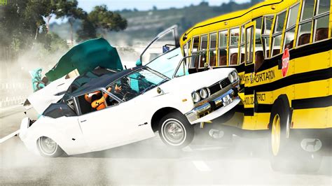 Realistic Car Crashes Beamng Drive Crashdriven Youtube