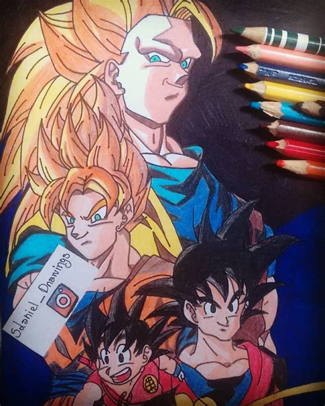 At a time where transformations weren't a regular occurrence, the weight of this moment shifted the balance of everything to come in dragon ball. Goku evolution Anime - Dragon Ball Z Drawing status - finalized