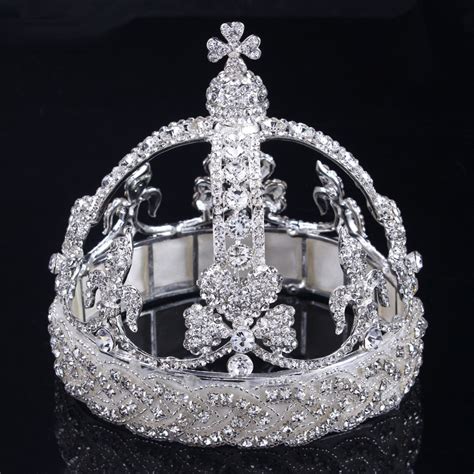 2017 Quinceanera Chic Regal Royal White Gold Jewelry Crowns And Tiaras