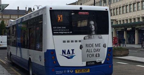 Ride Me All Day Bus Company Forced To Remove Ads Featuring Topless