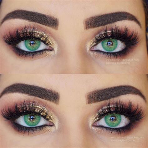 ‪gorgeous Eye Makeup Complemented With Solotica Hidrocor Esmeralda