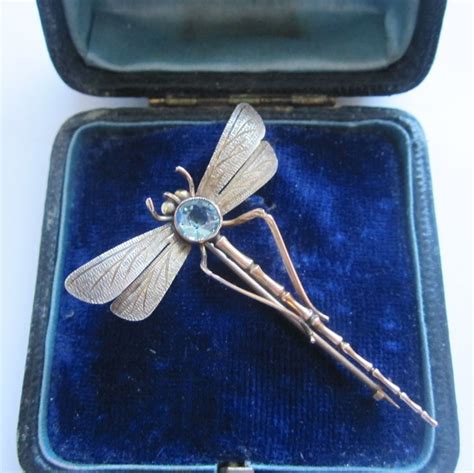 Gorgeous Art Nouveau Dragonfly Brooch Art Nouveau Jewelry Dragonfly