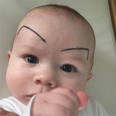 Weird Instagram Trend Babies With Makeup Eyebrows