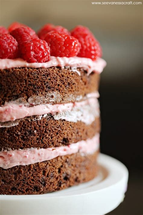 Recipe Naked Chocolate Raspberry Cake See Vanessa Craft