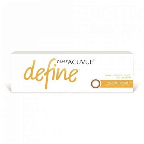 Acuvue 1 Day Define Radiant Bright Soft Coloured Contact Lenses