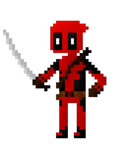Pixel Art Deadpool By A3eus On Deviantart