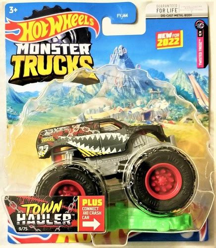 Carro Hot Wheels Twisted Tredz Town Hauler Monster Truck Envío gratis